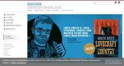 Desktop Screenshot of hanser-literaturverlage.de